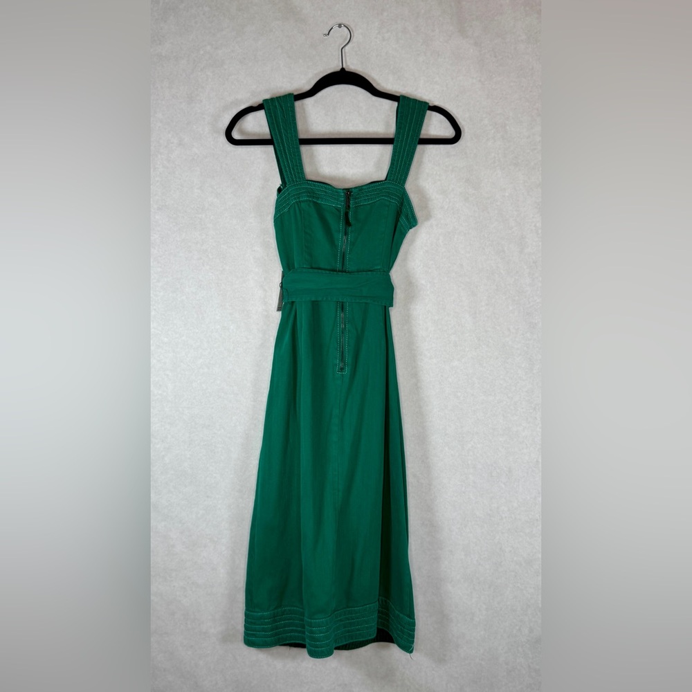 ANTHROPOLOGIE / MAEVE Elizabeth Button-Front Dress - Green - Sz 0 - Picture 8 of 12